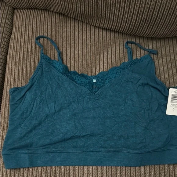 Torrid Teal Lace Cami new with tags - Picture 3 of 4